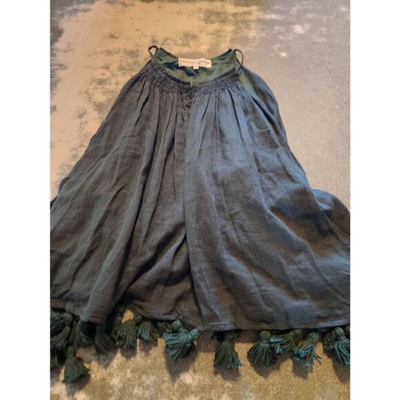 Apiece Apart green tassle bottom sleeveless blouse sz 2 - Picture 1 of 2